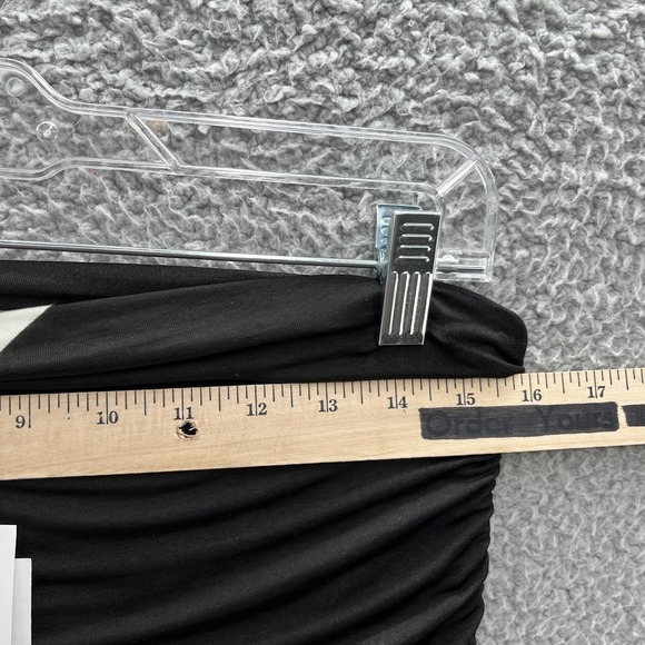 Cala De La Cruz Dress XL Black White Geo Floral Ruched Strapless Tube Resort - Picture 8 of 15